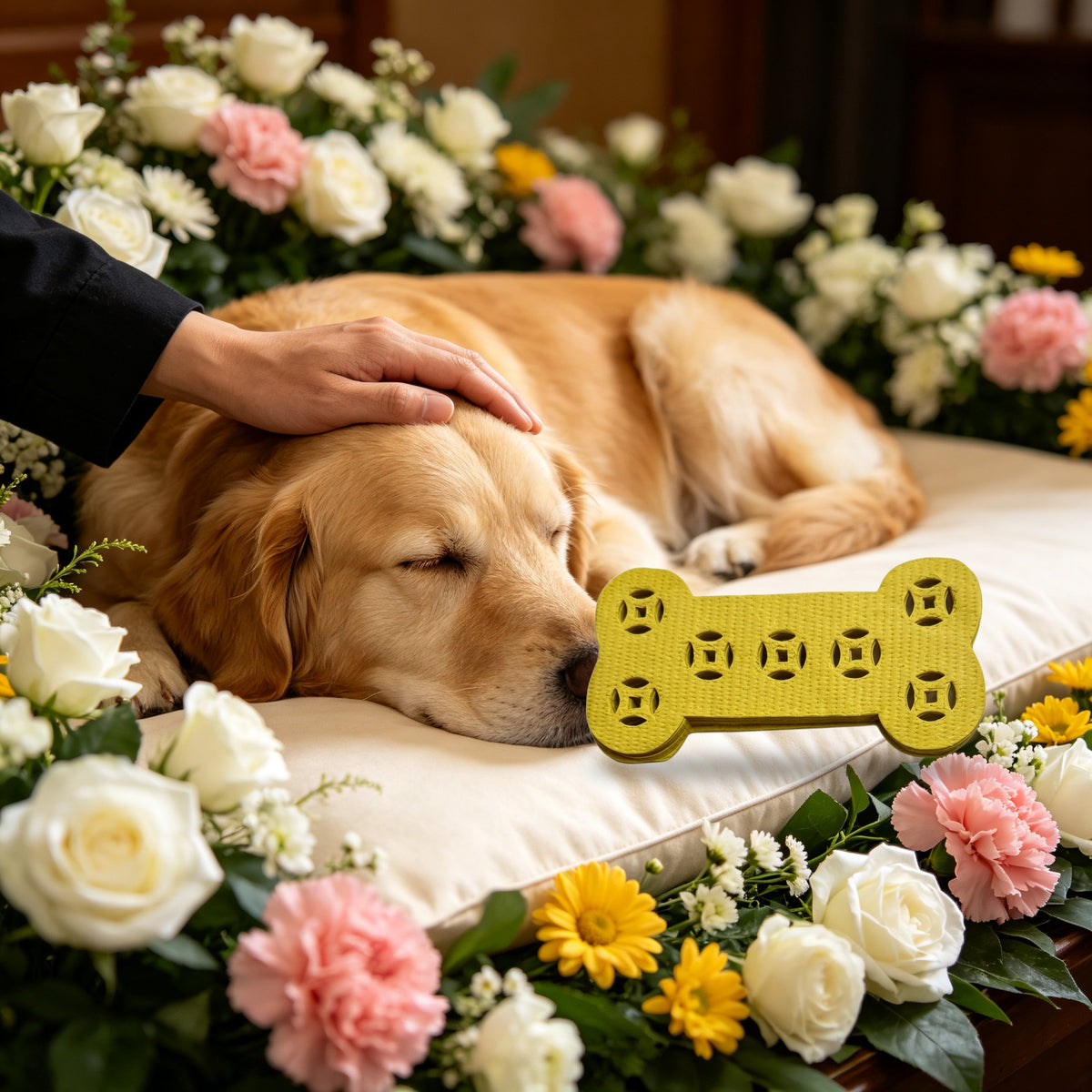 Pet funeral supplies perforated fish bone pet paper keepsake